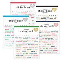 Scrapbook.com - Cardstock Sticker Book - Variety Pack with Foil Accents - 5 Book Bundle