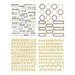 Scrapbook.com - Sticker Book - Black and White with Gold Foil Accents