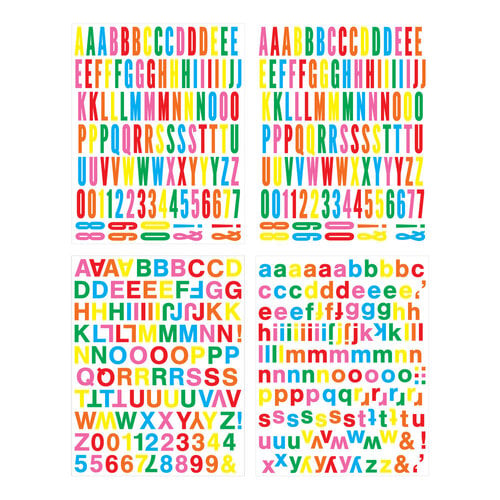 Large Rainbow Bubble Letter Alphabet Stickers – Shine Sticker Studio