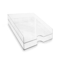 Scrapbook.com Modern 8.5x11 Stackable Paper Trays - Clear - 2 Pack