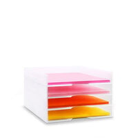 Scrapbook.com - Modern 8.5x11 Stackable Paper Trays - White - 4 Pack