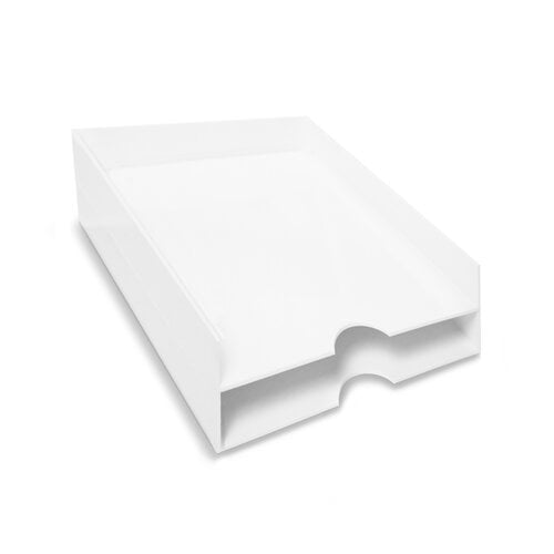 Modern 8.5x11 Stackable Paper Trays - White - 8 Pack
