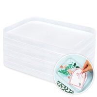 Modern 8.5x11 Stackable Paper Trays - Clear - 8 Pack 