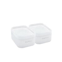 Scrapbook.com - Small Storage Bin with Lid - Frost - 2 Pack