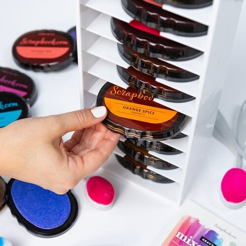 Scrapbook.com - Ink Pad Storage - White Scrapbook.com - Ink Pad Storage - White