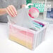 Scrapbook.com - Clear Craft Storage Box - with 6 Tabbed Dividers