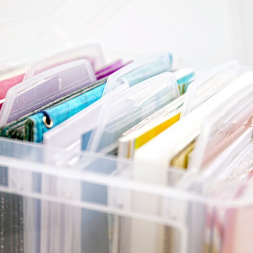 Clear Craft Storage Box with 6 Tabbed Dividers for Cutting Die Stamp Cardstock  Organizer Storage Case - AliExpress