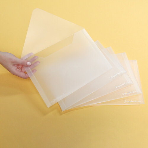 Scrapbook - Storage Envelopes - Plastic - 7x10 - Large - 5 Pack