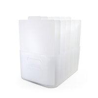 Scrapbook.com - Storage Bin with 7 Tabbed Dividers - Complete Set - Frost with White Inserts