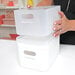 Scrapbook.com - Storage Bin with 7 Tabbed Dividers - Complete Set - Frost with White Inserts