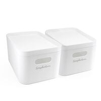 Scrapbook.com - Storage Bin with Lid - White - 2 Pack