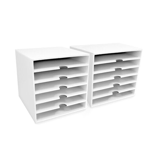 Craft Room Basics - 6x6 Storage - 6 Shelf Box - White - 2 Pack