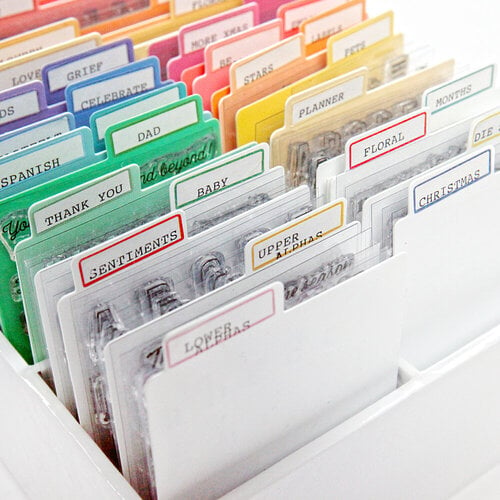  Tabbed Dividers with Labels - 4x6 - Cools - 8 Piece Set
