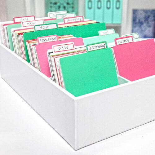  Tabbed Dividers with Labels - 4x6 - Warms - 8 Piece Set