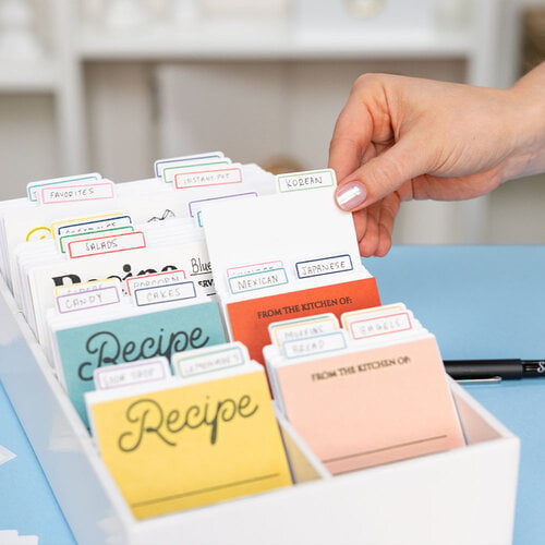 Scrapbook.com - Tabbed Dividers with Labels - 3x4 - White - 8 Piece Set Scrapbook.com - Tabbed Dividers with Labels - 3x4 - White - 8 Piece Set
