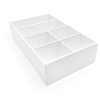 Scrapbook.com - Craft Room Basics - Pocket Cards Organizer - 6 Compartments - White