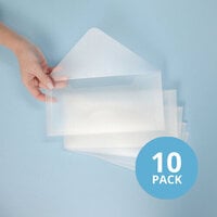 Scrapbook.com - Storage Envelopes - Plastic - 4.5 x 9.5 - Slim Size - 10 Pack