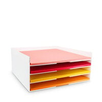 Scrapbook.com - Modern 12x12 Stackable Paper Trays - White - 4 Pack