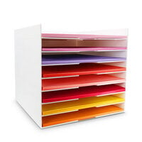 image of Scrapbook.com - Modern 12x12 Stackable Paper Trays - White - 8 Pack