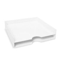 Scrapbook.com - Modern 12x12 Stackable Paper Trays - White - 2 Pack