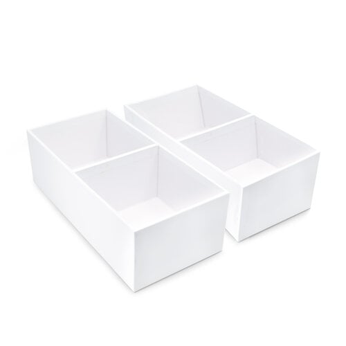 Scrapbook.com - Craft Room Basics - Small Envelope Organizer - 2 Compartments - White - 2 Pack