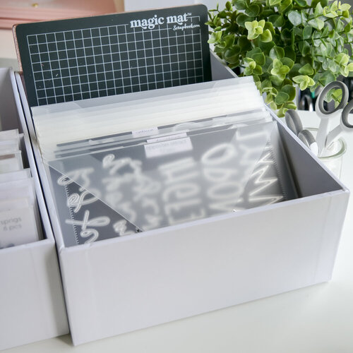 Craft Room Basics - Medium Envelope Organizer - 2 Compartments - White - 2  Pack 