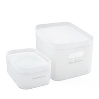 Scrapbook.com - Small and Large Storage Bins - Frost - 2 Pack