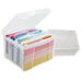 Scrapbook.com - Clear Craft Storage Box - with 6 Tabbed Dividers  - Includes 15 Pack Medium Storage Envelopes