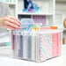 Scrapbook.com - Clear Craft Storage Box - with 6 Tabbed Dividers  - Includes 15 Pack Medium Storage Envelopes