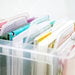 Scrapbook.com - Clear Craft Storage Box - with 6 Tabbed Dividers  - Includes 15 Pack Medium Storage Envelopes