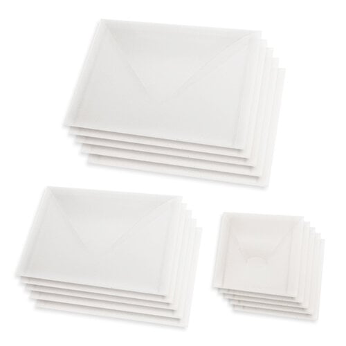 Scrapbook.com - Storage Envelopes - Plastic - Three Sizes - Variety - 15 Pack