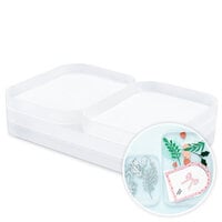 Scrapbook.com - Stack-n-Sort Trays - Small and Large - Frost - 4 Pack