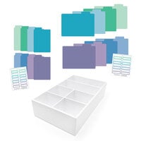 Scrapbook.com - Craft Room Basics - Pocket Cards Organizer - with Tabbed Dividers - Cools