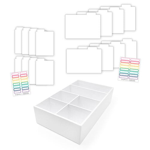  Craft Room Basics - Tall Sticker Organizer - White