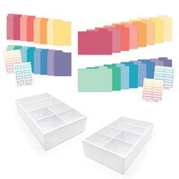 Tinksky 3pcs Craft Paper Organizer Storage Box Scrapbook Paper Organizer Sticker Storage Organizer, Size: 7.87 x 7.48 x 3.54