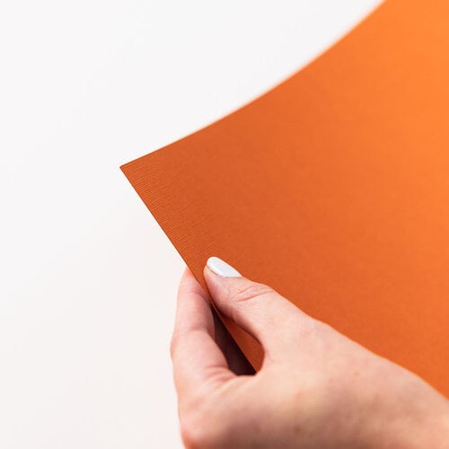 Scrapbook.com - 12x12 Premium Canvas Cardstock - Textured - 80lb - Mandarin - 1 Sheet