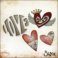 Sizzix - Tim Holtz - Die Cutting Kit - Love Birds