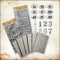 Tim Holtz - Idea-ology - Alphabets and Numbers Kit - Old School