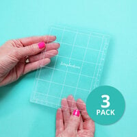 Scrapbook.com - Clearly Amazing Multi-Use Mat - Light Grip - Transparent with Grid - Mini - 3 pack