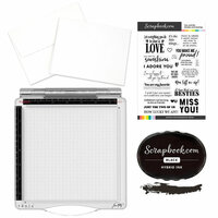 Tim Holtz - Travel Stamp Platform and You and Me Quotes and Sayings Card Making Kit
