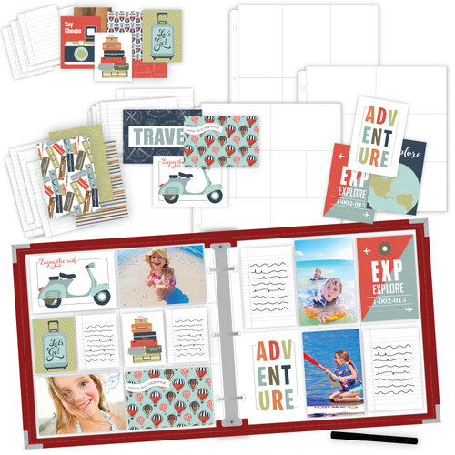 Scrapbook.com - TravelVacation Easy Albums Kit with Red Album