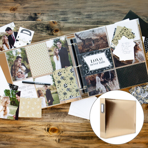 Scrapbook.com - Wedding Easy Albums Kit with Gold Album