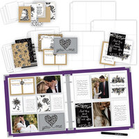 Scrapbook.com - Wedding Easy Albums Kit with Purple Album
