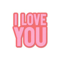 Scrapbook.com - Decorative Die - Mini - I Love You