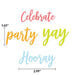 Scrapbook.com - Decorative Die Set - Celebration Party Sentiments