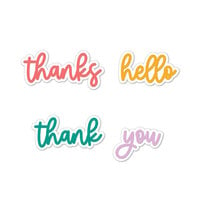 Scrapbook.com - Decorative Die Set - Thank You Sentiments II