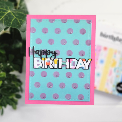 Scrapbook.com - Decorative Die Set - Happy Birthday Sentiments