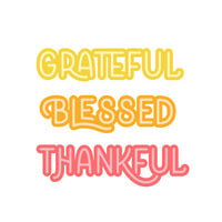 Scrapbook.com - Decorative Die Set - Grateful Thankful Blessed