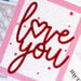 Scrapbook.com - Decorative Die Set - Love You Heart Script