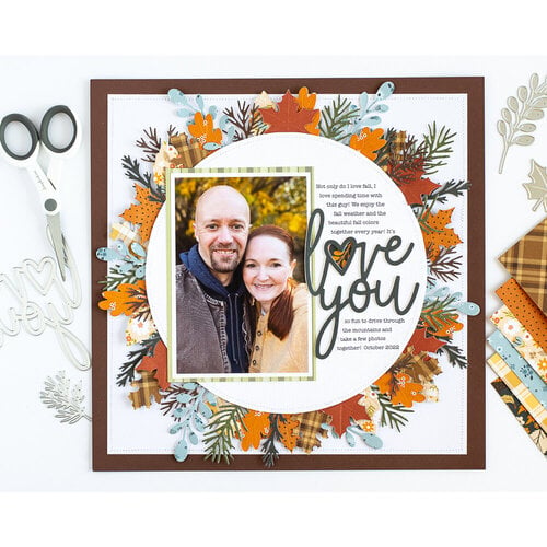 Scrapbook.com - Decorative Die Set - Love You Heart Script Scrapbook.com - Decorative Die Set - Love You Heart Script